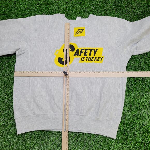 Vintage 80s Pickus Construction Sweatshirt XL 24x24 Crop Boxy USA - Picture 6 of 16